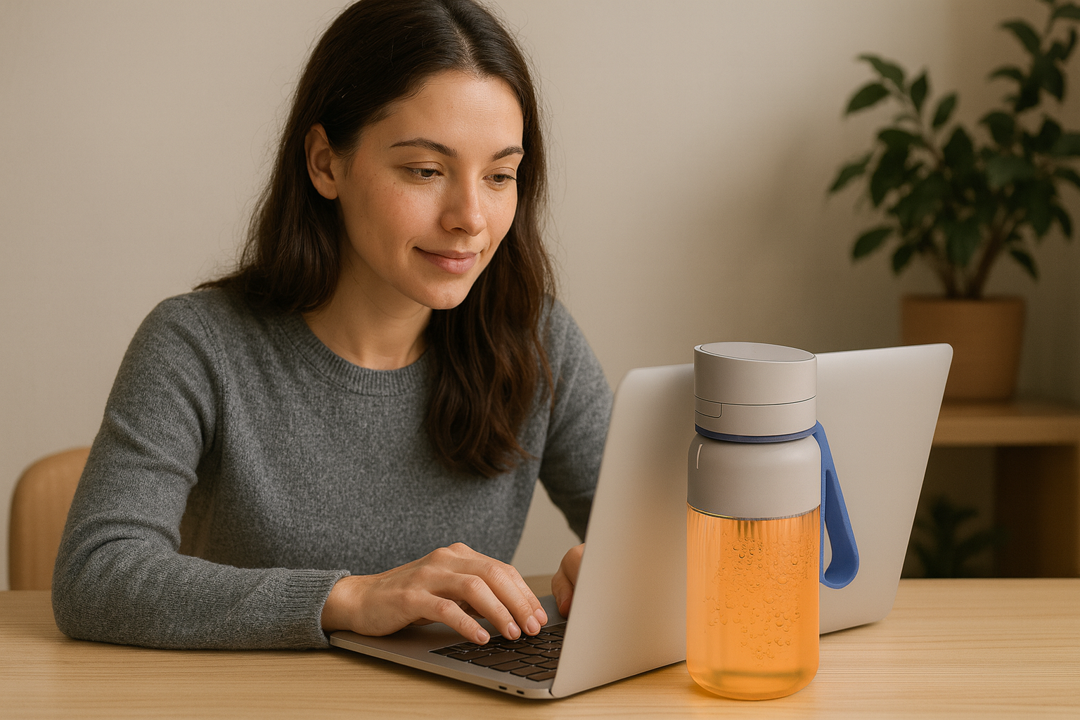 focused girl elevating her day with a SIF drink